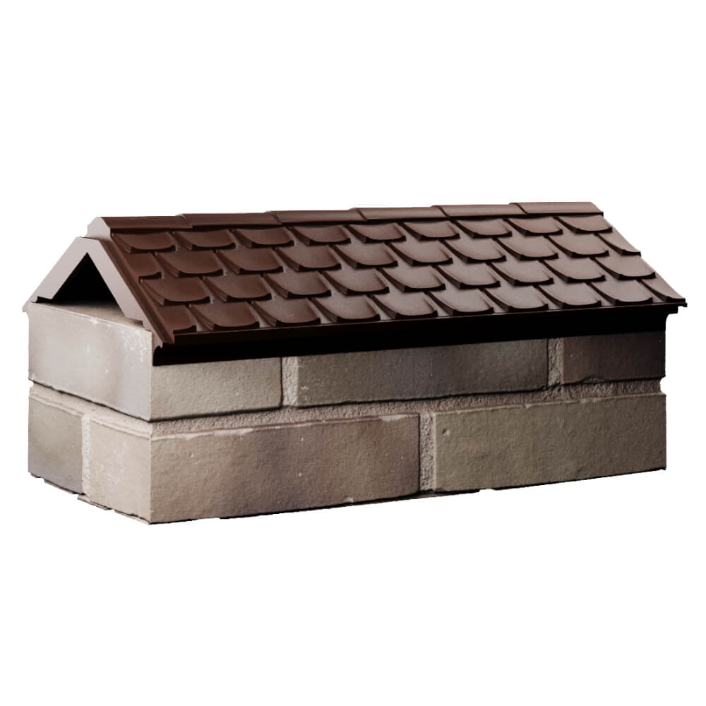 Парапет Zking Эльбрус Коричневый с посадкой на 1 кирпич (255мм) Йошкар-Ола фото