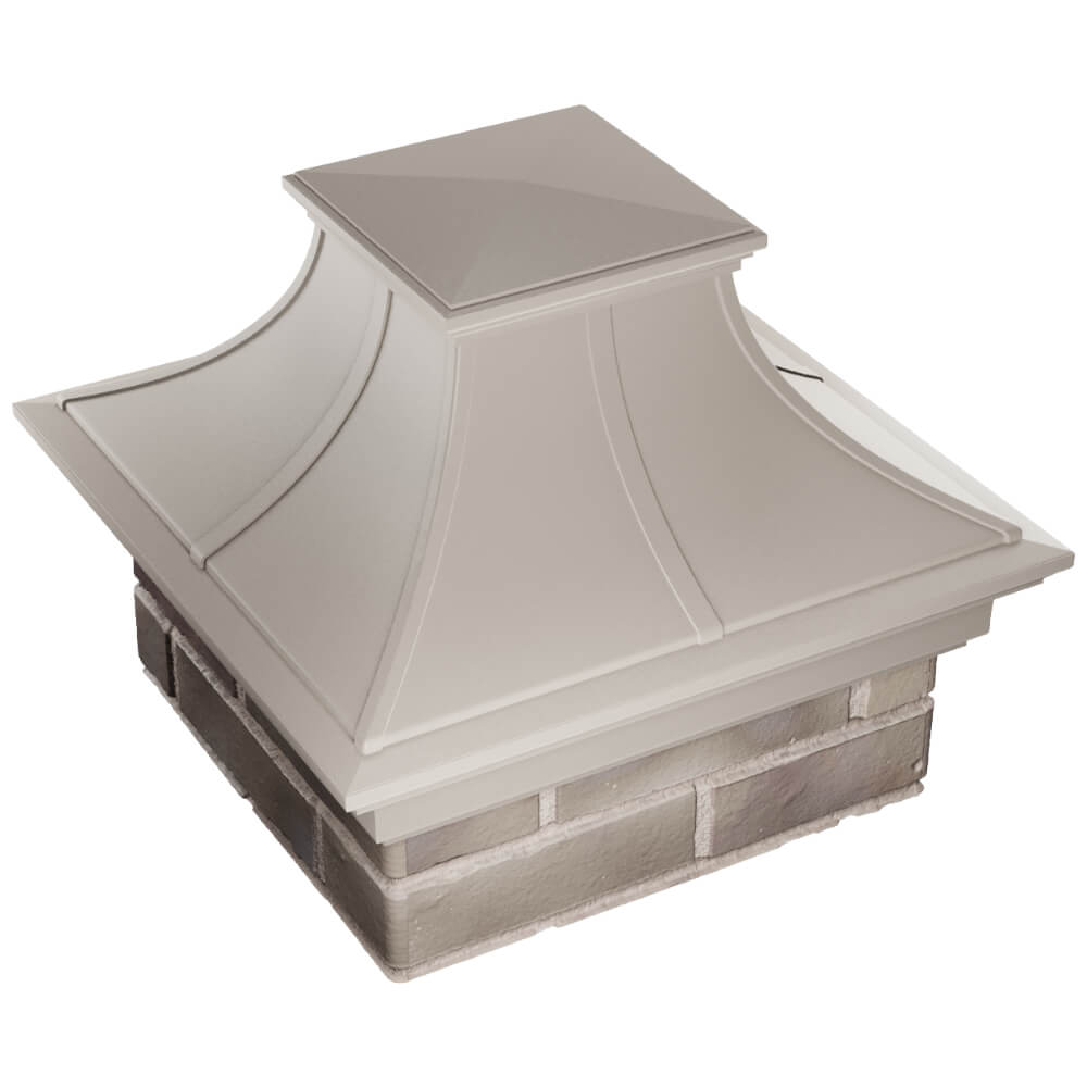 Колпак Zking Монблан Премиум Бежевый на столб 1.5х1.5 кирпича (385х385мм) в Йошкар-Оле фото